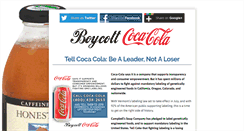 Desktop Screenshot of cokeboycott.com